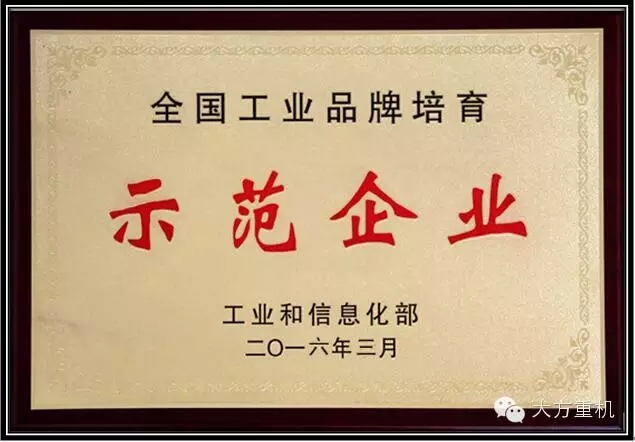 大方公司榮獲“全國工業(yè)品牌培育示范企業(yè)”稱號(hào)